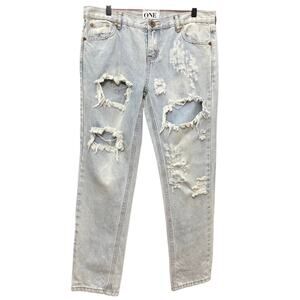 One By One Teaspoon Awesome Baggies Ripped Jeans Size 29 Relaxed Leg